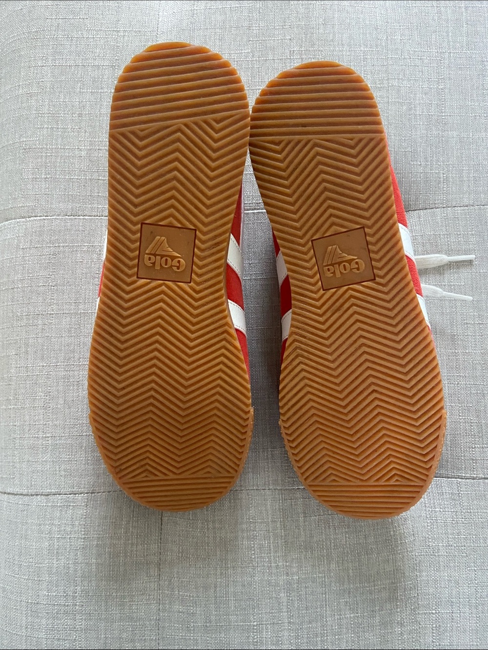 Gola Elan burnt red and white sneakers sz 7 - Picture 8 of 10